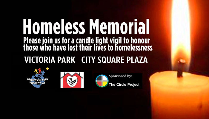 HOMELESS MEMORIAL: JANUARY 31, 6:00–7:00PM