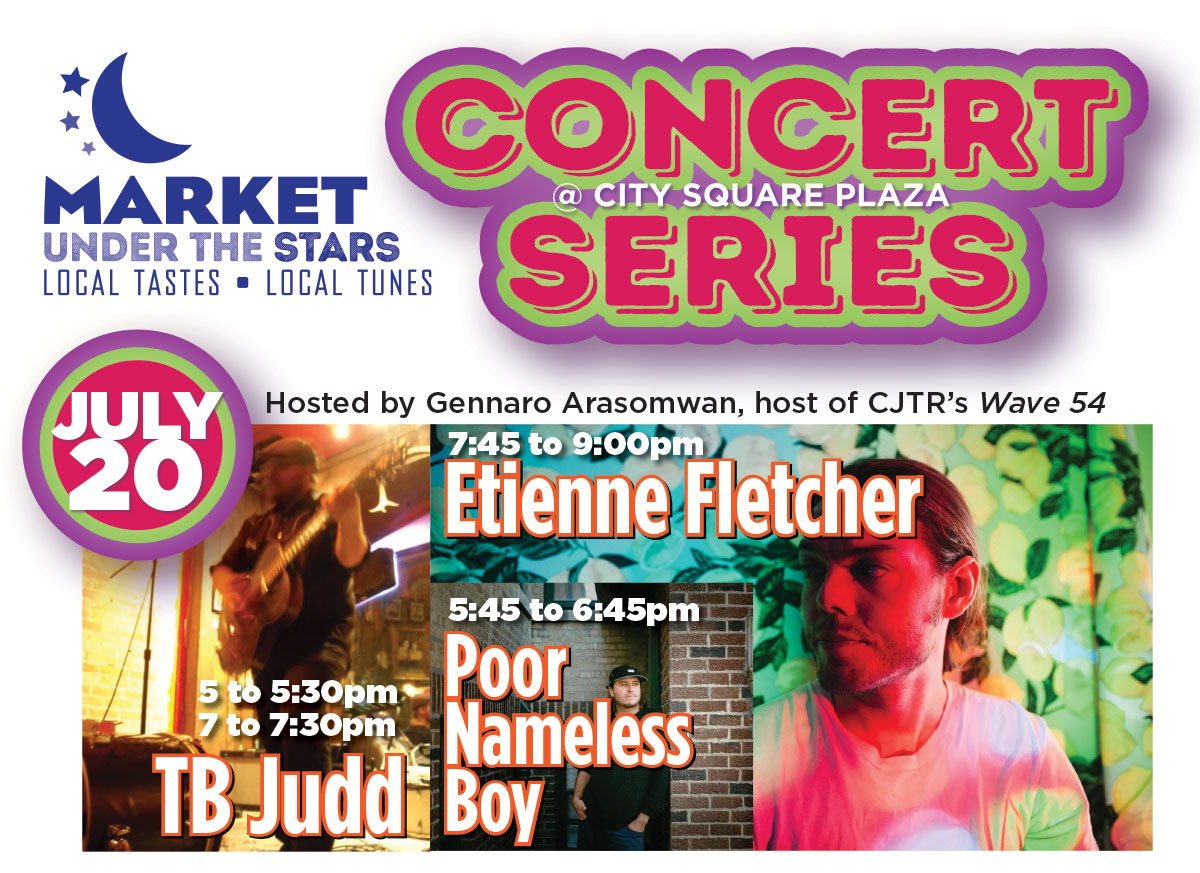 JULY 20:  CONCERT SERIES @ MARKET UNDER THE STARS